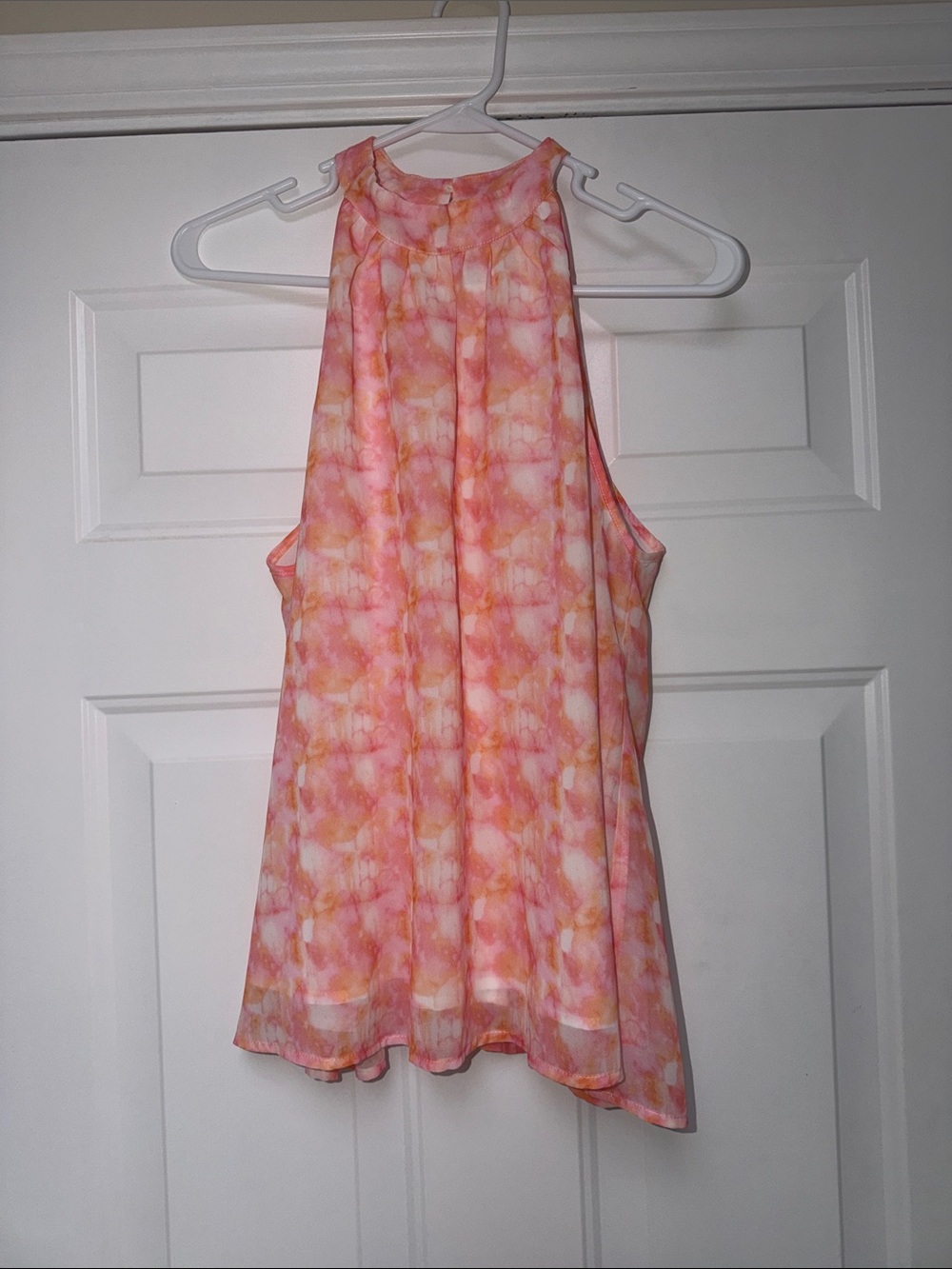 Pink Lily Pink and Orange Tie-Dye Tank Top